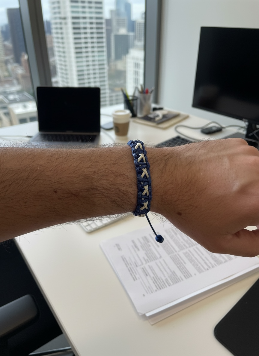 : Pulsera Tejida Artesanal "Nudo Infinito" - Diseño Único Irrepetible