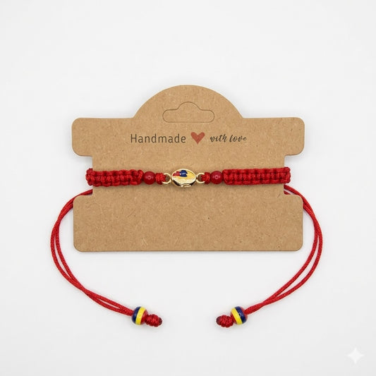 Colombian Pride Bracelet | Coffee Bean & Flag | Handwoven Artisan Jewelry