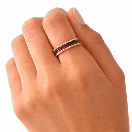 Miyuki Sunset Stack Ring
