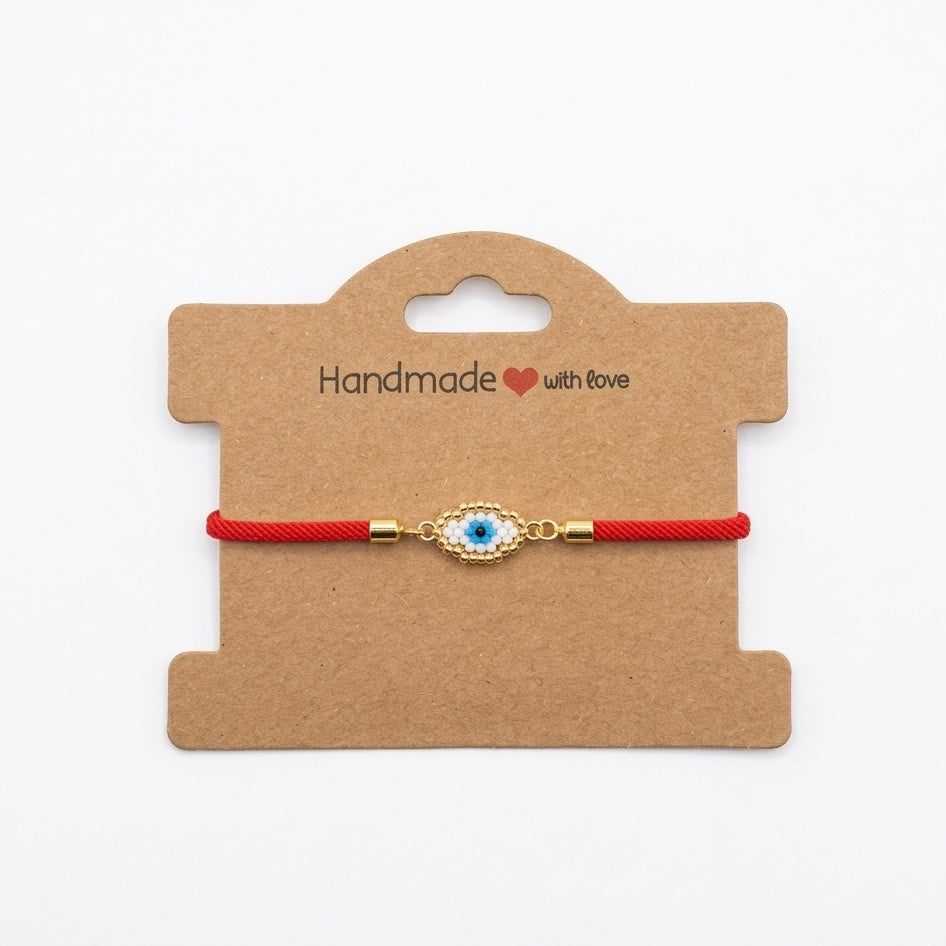 Miyuki Red String Evil Eye Bracelet