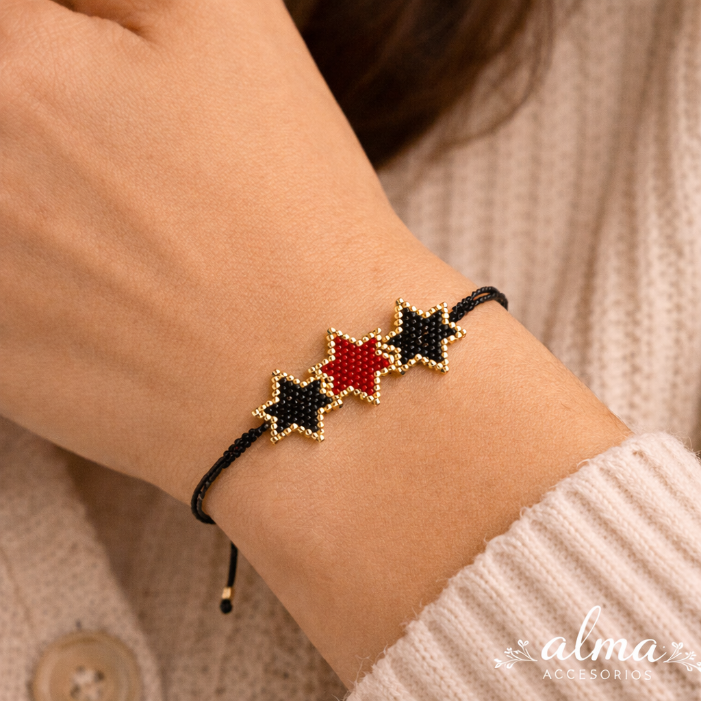Midnight Trio Stars Bracelet