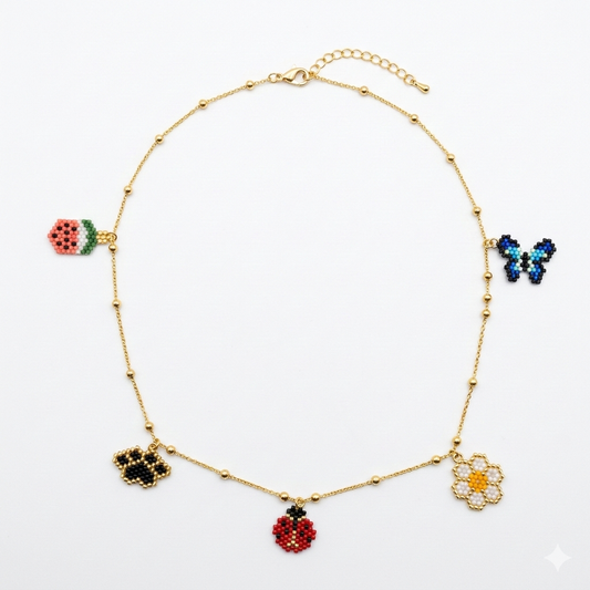 Summer Garden" Miyuki Charm Necklac