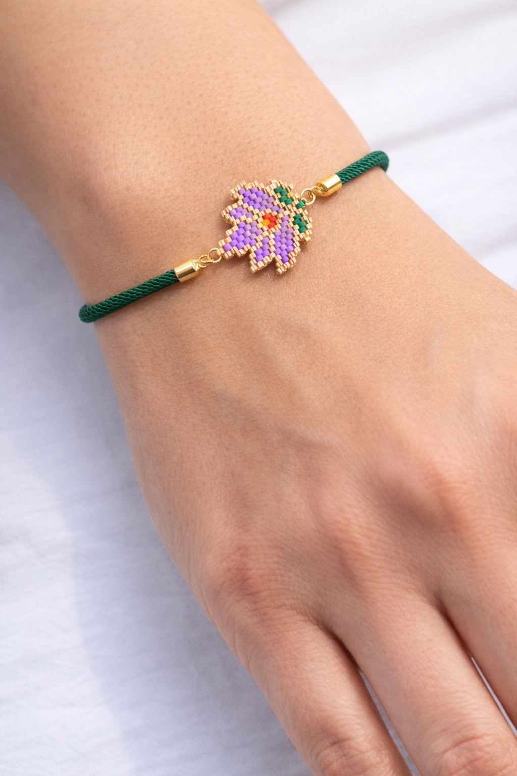 Miyuki Lotus Flower Bracelet – Lilac