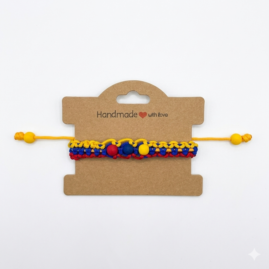 Handmade Tricolor Bracelet: Venezuela, Colombia & Ecuador