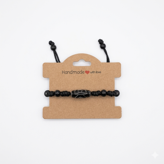 Handmade Black Protection Bracelet - San Francisco Knot - Adjustable