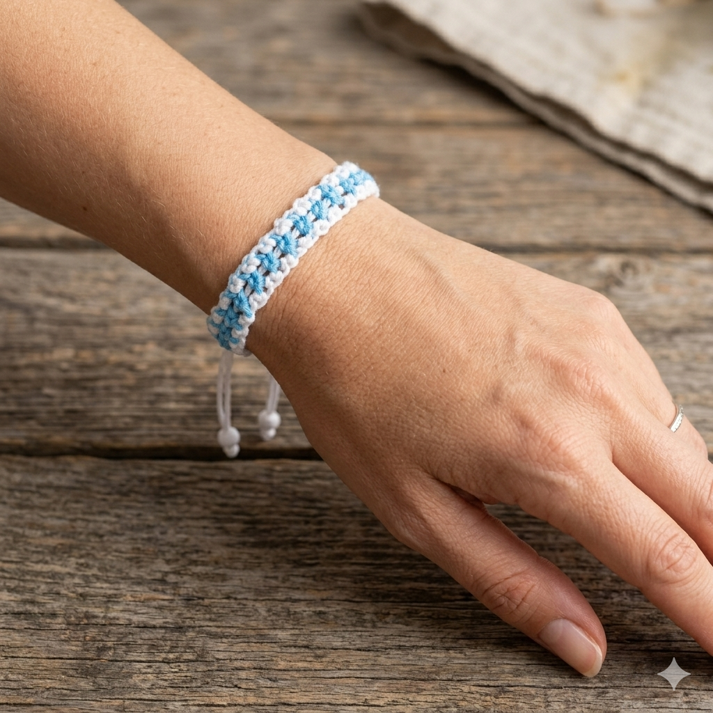 Argentine Soul: Albiceleste Woven Bracelet | Handmade