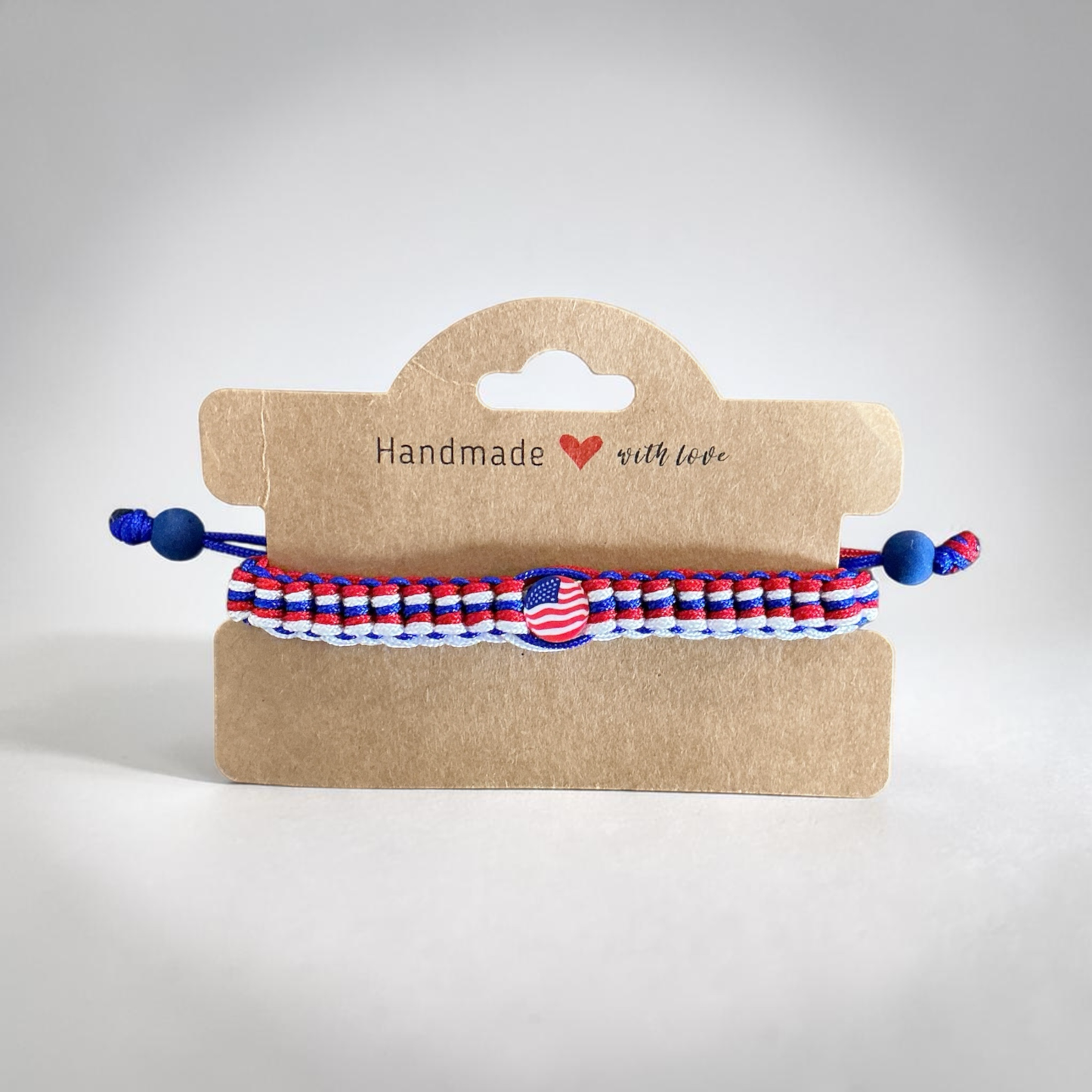 Pulsera Tejida Bandera de USA - Hecha a Mano
