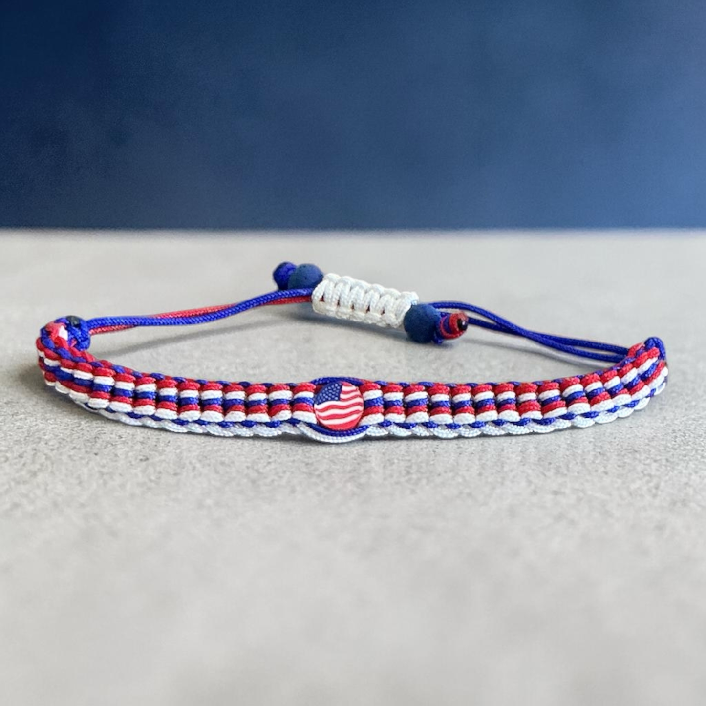 Pulsera Tejida Bandera de USA - Hecha a Mano