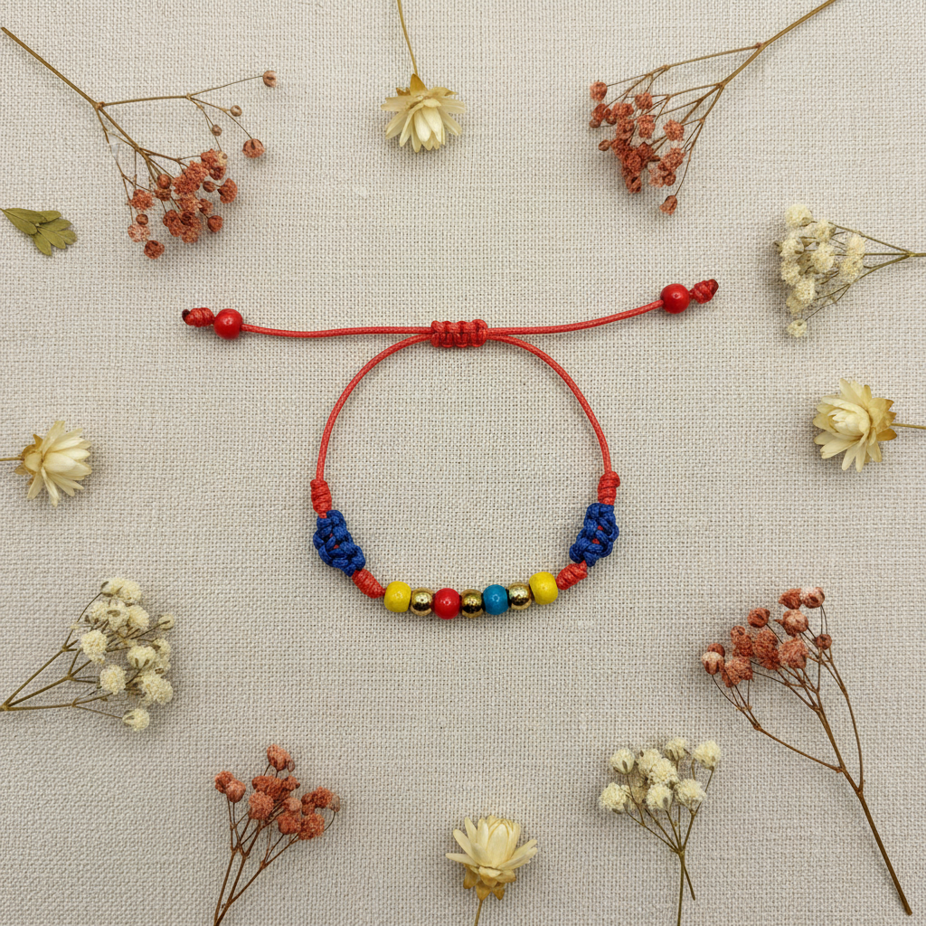 Pulsera flat lay editorial
